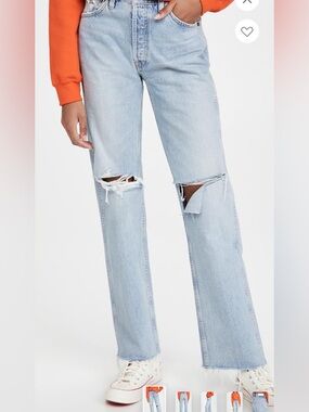 Re/Done 90’s high rise rigid loose jeans